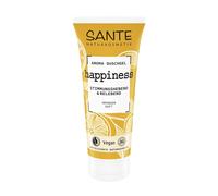SANTE Naturkosmetik Happiness Aroma Gel de Ducha Naranja - 200 ml - Gel de ducha afrutado fresco con aromas naturales - Vegano & Dermatológicamente probado - Ducha nutritiva