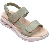 SANTE' - Cuidado y confort - Raceel - Sandalia de mujer de ecopiel con base anatómica - Flexible y muy cómodo - con triple cierre de, rosa, 37 EU