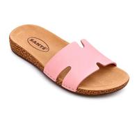 SANTE'- Cura e Confort - SANDALIA MUJER DE PIEL CON SOTTOPIE ANATÓMICO - FLEXIBLE Y MUY CONFORTABLE - ARTESANÍA ITALIANA, Polvo, 37 EU