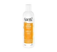 SANTE Naturkosmetik Deep Repair - Champú escualano + complejo de proteínas de 3 capas, champú vegano para el cuidado del cabello suave y brillante, repara el cabello seco y dañado, 250 ml