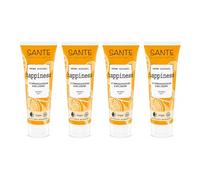 SANTE Gel de Ducha Aromático Happiness BIO Pack 4 Unidades - Naranja Bio & Aloe Vera - Gel de Baño Vegano Revitalizante - Limpieza Suave e Hidratante - Cosmética Natural Certificada - 4 x 200 ml