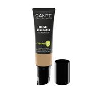 SANTE Naturkosmetik High Coverage Natural Foundation 07 Golden Bronze - Base vegana con péptidos orgánicos con alta cobertura y un acabado natural, fórmula nutritiva y sostenible, 25 ml