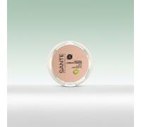 Sante Naturkosmetik Natural Compact Powder 01 Cool Ivory, tono de piel clara, acabado perfecto gracias a pigmentos minerales, tez mate suave, vegano, 9 g