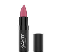 SANTE Naturkosmetik Ultra Matt Lipstick 01 Soft Coral - Pintalabios mate en polvo para un acabado natural, cuidado de labios con escualano y ácido hialurónico, 4,55 g