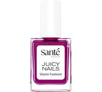 Santé naturally. Juicy Nails 01 Plum Glaze - 10 ml - Barniz híbrido con vitamina E y aceite de almendras - efecto plumping y acabado brillante - 2 en 1: cuidado y brillo, vegano
