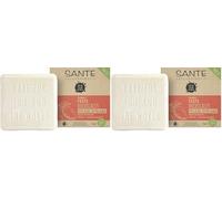 SANTE Naturkosmetik Acondicionador sólido para cabello seco, fórmula vegana con mango y aloe vera orgánico, acondicionador hidratante fijo, 1 x 60 g (Paquete de 2)