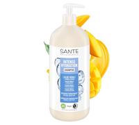 SANTE Naturkosmetik Champú de hidratación intensa de aloe vera + extracto de mango, champú vegano para el cuidado con dispensador, fortalece e hidrata el cabello seco, 950 ml