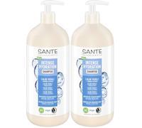 SANTE Naturkosmetik Champú de hidratación intensa de aloe vera + extracto de mango, champú vegano para el cuidado con dispensador, fortalece e hidrata el cabello seco, 950 ml (Paquete de 2)