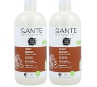 Sante Naturkosmetik - Gel de ducha orgánico de coco y vainilla, aroma tropical, limpia suavemente y a fondo, vegano, extractos orgánicos, 500 ml (Paquete de 2)