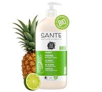 SANTE Naturkosmetik Gel de ducha refrescante con aroma cítrico, cuidado de ducha hidratante para piel suave de tamaño familiar, con piña orgánica y lima, gel de ducha Family 1 x 950 ml