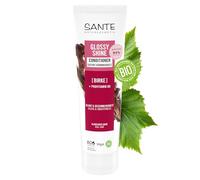 SANTE Naturkosmetik Glossy Shine Conditioner - Acondicionador vegano de extracto de hoja de abedul orgánico para cabello brillante y flexible, fórmula de cuidado suave con delicado aroma a coco, 150