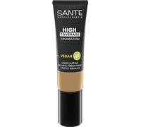 SANTE Naturkosmetik High Coverage Natural Foundation 04 Cool Beige - Base vegana vegana con péptidos orgánicos con alta cobertura y un acabado natural, fórmula nutritiva y sostenible, 25 ml