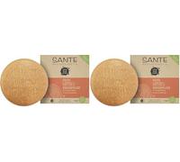 SANTE Naturkosmetik Jabón sólido para la ducha para piel delicada, fórmula vegana con naranja ecológica y mango, cuidado de ducha sólido Happiness, 1 x 80 g (Paquete de 2)