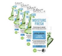 SANTE Naturkosmetik Mascarilla hidratante Moisture Fresh con hialurón, escualano y aloe vera orgánico, mascarilla nutritiva, mascarilla nutritiva para una hidratación intensa y piel suave, 2 x 4 ml