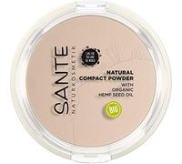 Sante Naturkosmetik Natural Compact Powder 01 Cool Ivory, tono de piel clara, acabado perfecto gracias a pigmentos minerales, tez mate suave, vegano, 9 g