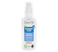 SANTE Naturkosmetik Overnight Elixir Intense Hydration - 75 ml - con ácido hialurónico y aloe vera orgánico - Hidratante - Leave-In - Cuidado para cabello seco - vegano y orgánico