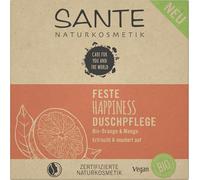 SANTE Naturkosmetik Sabonete sólido para duche para pele delicada, fórmula vegana com laranja e manga, cuidado de duche sólido Happiness, 1 x 80 g