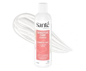 SANTE Naturkosmetik Sensitive Care Champú Probióticos + Complejo de Proteínas 3 Capas, Champú Vegano para Cabello Fortalecido e Hidratado, Adecuado para un Cuero Cabelludo Sensible, 250 ml