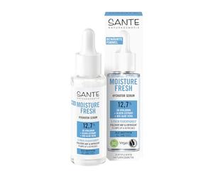SANTE Naturkosmetik Sérum 3D Hyaluron, extracto de algas y aloe vera orgánico, para piel intensamente hidratada, refrescada y acolchada, sérum Hidrator Moisture Fresh Hydrator, 30 ml