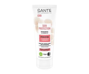 SANTE Naturkosmetik Skin Protection Gel limpiador con probióticos, aceite orgánico Inca Inchi y aceite de semilla de uva, limpieza clarificante, cuidado facial vegano para poros refinados y una piel