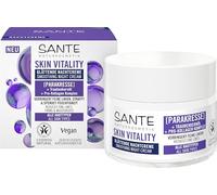 SANTE Naturkosmetik Skin Vitality Crema de Noche Suavizante - 50 ml - Con Parakress, Aceite de Semilla de Uva y Complejo de Pro-colágeno - Crema hidratante para una piel firme - Vegana y Natural