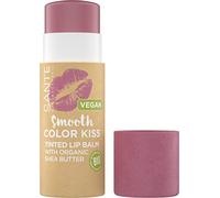 SANTE Naturkosmetik Smooth Color Kiss 02 Soft Berry - Bálsamo de labios vegano con aceites orgánicos, manteca de cacao y manteca de karité orgánica, cuidado intensivo, embalaje sostenible, 7 g