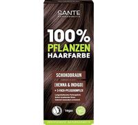 SANTE Naturkosmetik Tinte para el pelo de plantas, color marrón chocolate, 100 g, coloración natural con henna orgánica e índigo - Color de pelo sin amoniaco ni peróxidos - vegano y dermatológicamente
