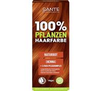 SANTE Naturkosmetik Tinte para el pelo de plantas, color rojo natural, 100 g, coloración natural con henna orgánica, tinte para el pelo sin amoniaco ni peróxidos, vegano y dermatológicamente probado