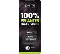 SANTE Naturkosmetik Tinte para el pelo vegetal, negro, 100 g, coloración natural con índigo, color de pelo sin amoniaco ni peróxidos, vegano y dermatológicamente probado