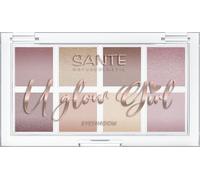 SANTE Naturkosmetik U Glow Girl Eyeshadow Paleta 01 My Berry Bestie, 8 sombras de ojos altamente pigmentadas en tonos bayas, colores mate y brillante, vegano, certificado NATRUE, edición limitada