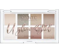 SANTE Naturkosmetik U Glow Girl Eyeshadow Paleta 01 My Berry Bestie, 8 sombras de ojos altamente pigmentadas en tonos bayas, colores mate y brillante, vegano, certificado NATRUE, edición limitada