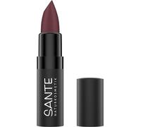 SANTE Naturkosmetik Ultra Matt Lipstick 08 Vibrant Plum - Pintalabios en polvo mate en tono ciruela para un acabado natural, cuidado de labios con escualano y ácido hialurónico, 4,55 g