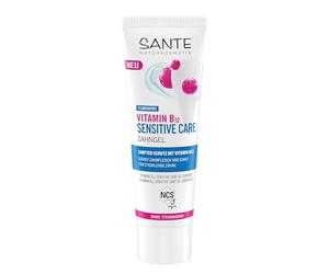 SANTE Naturkosmetik Vitamina B12 Sensitive Care Gel dentífrico - 75 ml - con sal marina, xilitol y vitamina B12 - vegano, sin flúor y sin dióxido de titanio, cuidado dental para encías sensibles