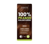 SANTE Naturkosmetik Coloración vegana para el cabello 100% vegetal en polvo 03 bronce, con henna orgánica e índigo, tono bronce duradero, cobertura natural de las canas y brillo, con complejo de