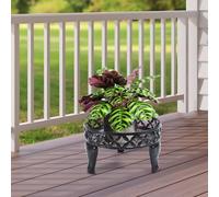 Santentre Negro Soporte para Plantas Interior, Metal Estanteria para Plantas Exterior, Soporte para Macetas para Múltiples Plantas, Exhibición Estantes Soporte Jardinera Balcon para Jardín Patio Decor