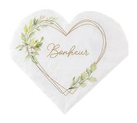Santex 20 servilletas de papel Felicidad corazón 33 cm