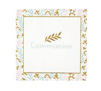 SANTEX 7632-99 - Servilletas (20 unidades), color blanco y dorado