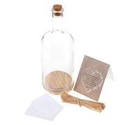 Santex - Botella de cristal con V UX 50 mensajes, 23,5 cm