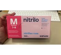 Santex Guantes Nitrilo Rosa Sin Polvo Talla M 100uds