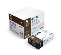 Santex Guantes de nitrilo sin polvo azul | Gama Nitriflex Soft | Guantes desechables de un solo uso | Sin látex | Caja de 100 unidades | Talla S (S)
