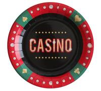 Santex - Lote de 10 platos casino (22,5 cm)