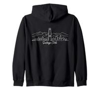 Santiago Chile Horizonte Línea Arte Diseño con Montañas De Los Andes Sudadera con Capucha