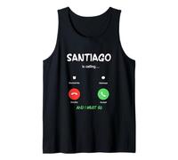 Santiago está Llamando y Debo IR a Chile de Viaje Camiseta sin Mangas