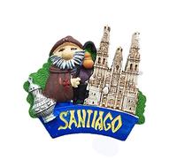 Santiago - Imán 3D para nevera de La Capital de Chile, regalo de recuerdo, decoración del hogar y la cocina, colección de imanes para nevera Santiago Chile