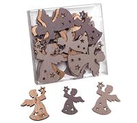 Santiago y Cia Caja Que Contiene 24 ángeles de Madera en 3 Colores