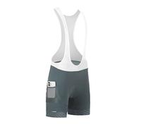 Santic Culotte Ciclismo Hombre Culote MTB Pantalones Cortos Acolchado Marrón Gris L