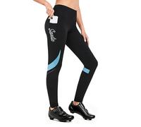 Santic Pantalones Térmicos de Invierno para Mujer Pantalones de Ciclismo Bicicleta Leggings con Alta Densidad, Alta Elasticidad y Acolchado de Esponja 4D Transpirable
