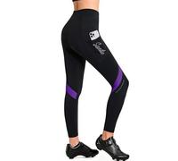 Santic Pantalones Térmicos de Invierno para Mujer Pantalones de Ciclismo Bicicleta Leggings con Alta Densidad, Alta Elasticidad y Acolchado de Esponja 4D Transpirable