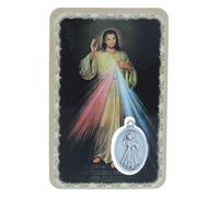 Santino di Gesu Misericordioso con una medaglia - Immagine Religiose - Culto Cristiano de Plástico