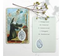 Santino di Santa Rita con una medaglia - Immagine Religiose - Culto Cristiano de Plástico